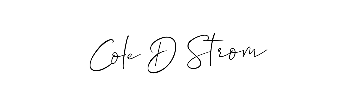 Allison_Script is a professional signature style that is perfect for those who want to add a touch of class to their signature. It is also a great choice for those who want to make their signature more unique. Get Cole D Strom name to fancy signature for free. Cole D Strom signature style 2 images and pictures png