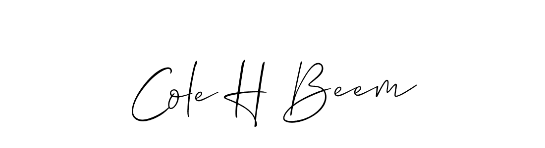 Use a signature maker to create a handwritten signature online. With this signature software, you can design (Allison_Script) your own signature for name Cole H Beem. Cole H Beem signature style 2 images and pictures png