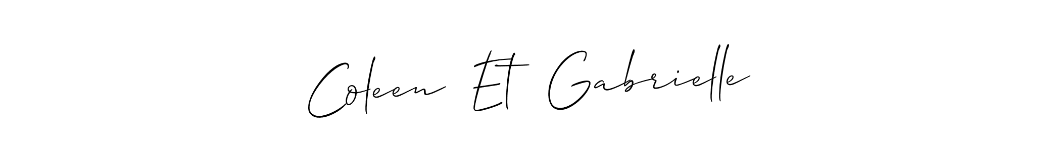 You should practise on your own different ways (Allison_Script) to write your name (Coleen  Et  Gabrielle) in signature. don't let someone else do it for you. Coleen  Et  Gabrielle signature style 2 images and pictures png