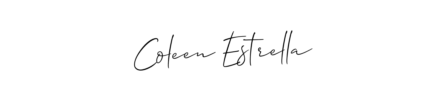 How to Draw Coleen Estrella signature style? Allison_Script is a latest design signature styles for name Coleen Estrella. Coleen Estrella signature style 2 images and pictures png