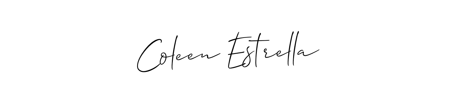 How to make Coleen Estrella signature? Allison_Script is a professional autograph style. Create handwritten signature for Coleen Estrella name. Coleen Estrella signature style 2 images and pictures png