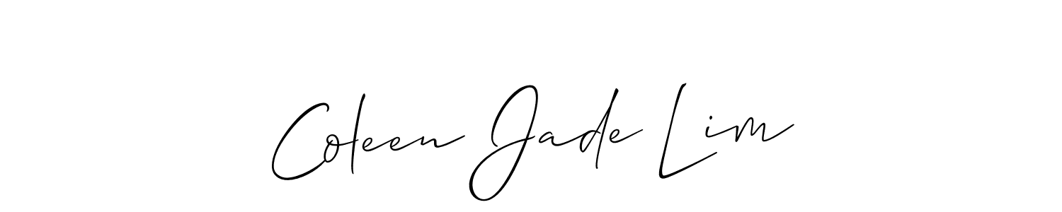 This is the best signature style for the Coleen Jade Lim name. Also you like these signature font (Allison_Script). Mix name signature. Coleen Jade Lim signature style 2 images and pictures png