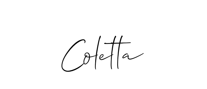 You should practise on your own different ways (Allison_Script) to write your name (Coletta) in signature. don't let someone else do it for you. Coletta signature style 2 images and pictures png