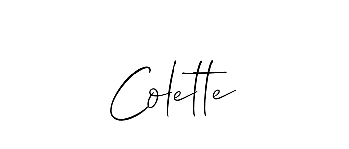 You should practise on your own different ways (Allison_Script) to write your name (Colette) in signature. don't let someone else do it for you. Colette signature style 2 images and pictures png