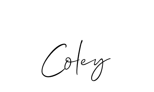 Coley stylish signature style. Best Handwritten Sign (Allison_Script) for my name. Handwritten Signature Collection Ideas for my name Coley. Coley signature style 2 images and pictures png