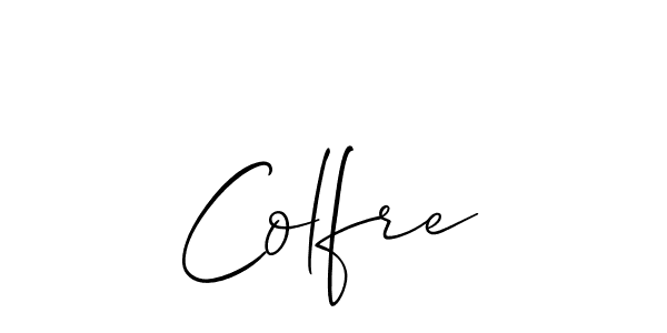 Create a beautiful signature design for name Colfre. With this signature (Allison_Script) fonts, you can make a handwritten signature for free. Colfre signature style 2 images and pictures png