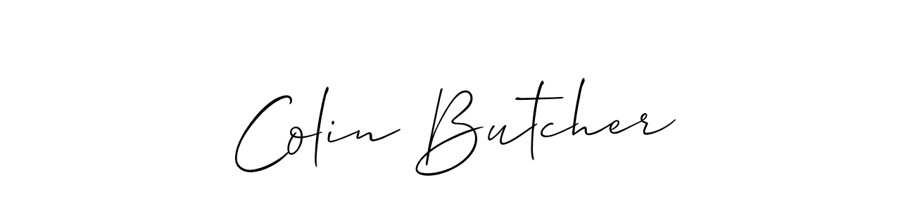 It looks lik you need a new signature style for name Colin Butcher. Design unique handwritten (Allison_Script) signature with our free signature maker in just a few clicks. Colin Butcher signature style 2 images and pictures png