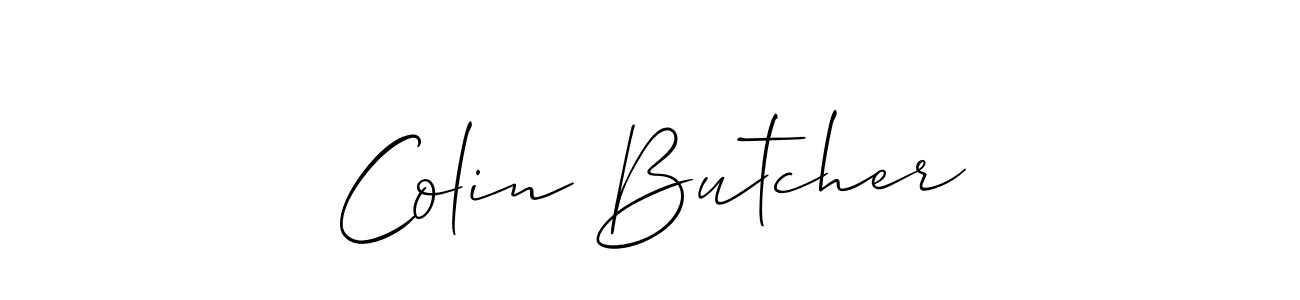 It looks lik you need a new signature style for name Colin Butcher. Design unique handwritten (Allison_Script) signature with our free signature maker in just a few clicks. Colin Butcher signature style 2 images and pictures png