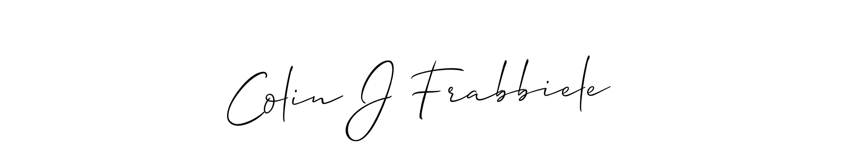 Colin J Frabbiele stylish signature style. Best Handwritten Sign (Allison_Script) for my name. Handwritten Signature Collection Ideas for my name Colin J Frabbiele. Colin J Frabbiele signature style 2 images and pictures png