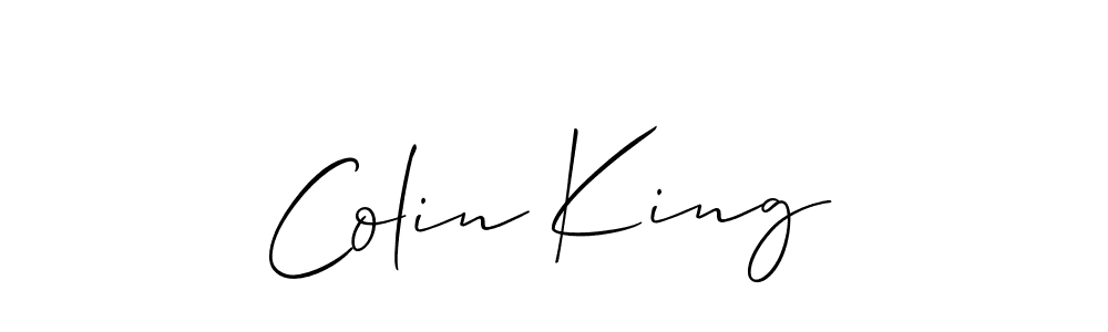 if you are searching for the best signature style for your name Colin King. so please give up your signature search. here we have designed multiple signature styles  using Allison_Script. Colin King signature style 2 images and pictures png