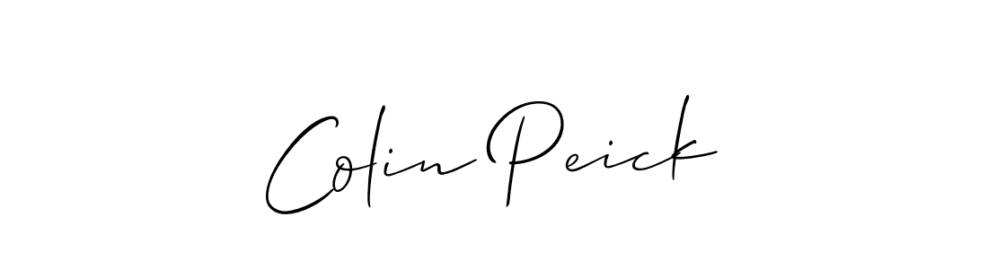 Design your own signature with our free online signature maker. With this signature software, you can create a handwritten (Allison_Script) signature for name Colin Peick. Colin Peick signature style 2 images and pictures png