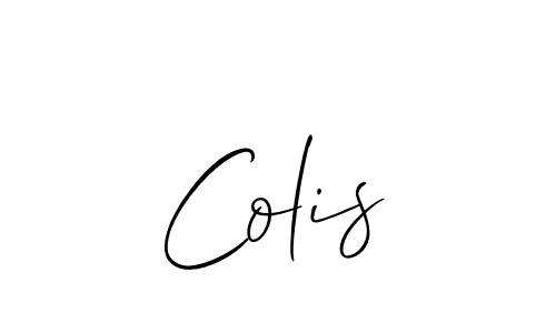 Also we have Colis name is the best signature style. Create professional handwritten signature collection using Allison_Script autograph style. Colis signature style 2 images and pictures png