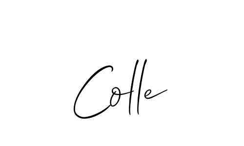 The best way (Allison_Script) to make a short signature is to pick only two or three words in your name. The name Colle include a total of six letters. For converting this name. Colle signature style 2 images and pictures png