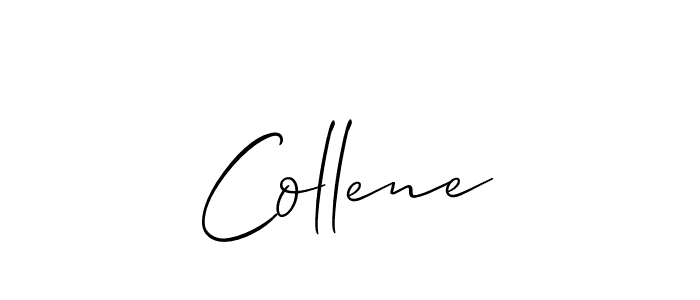 Make a beautiful signature design for name Collene. With this signature (Allison_Script) style, you can create a handwritten signature for free. Collene signature style 2 images and pictures png