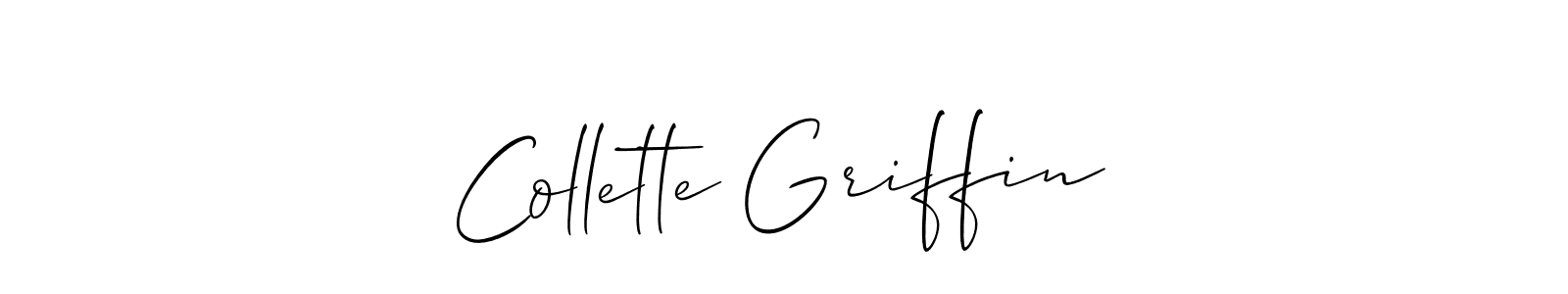 Use a signature maker to create a handwritten signature online. With this signature software, you can design (Allison_Script) your own signature for name Collette Griffin. Collette Griffin signature style 2 images and pictures png