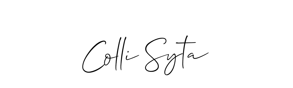 Best and Professional Signature Style for Colli Syta. Allison_Script Best Signature Style Collection. Colli Syta signature style 2 images and pictures png