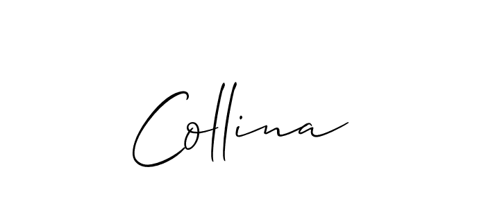 How to make Collina signature? Allison_Script is a professional autograph style. Create handwritten signature for Collina name. Collina signature style 2 images and pictures png