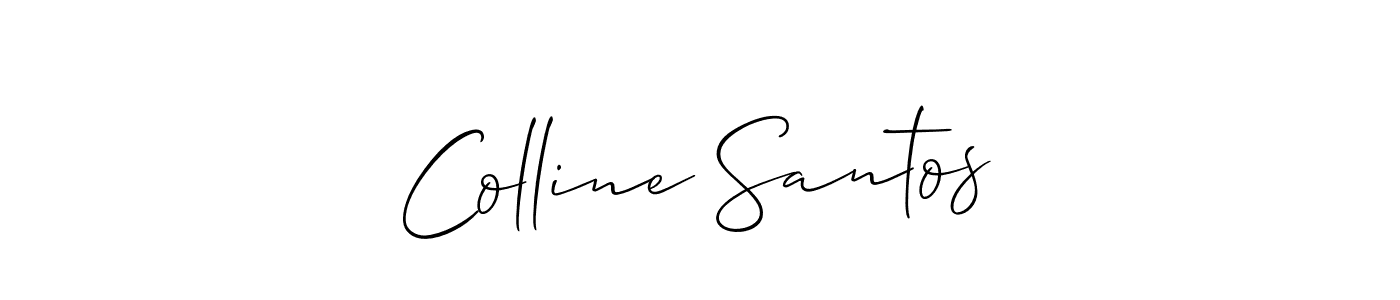 Allison_Script is a professional signature style that is perfect for those who want to add a touch of class to their signature. It is also a great choice for those who want to make their signature more unique. Get Colline Santos name to fancy signature for free. Colline Santos signature style 2 images and pictures png