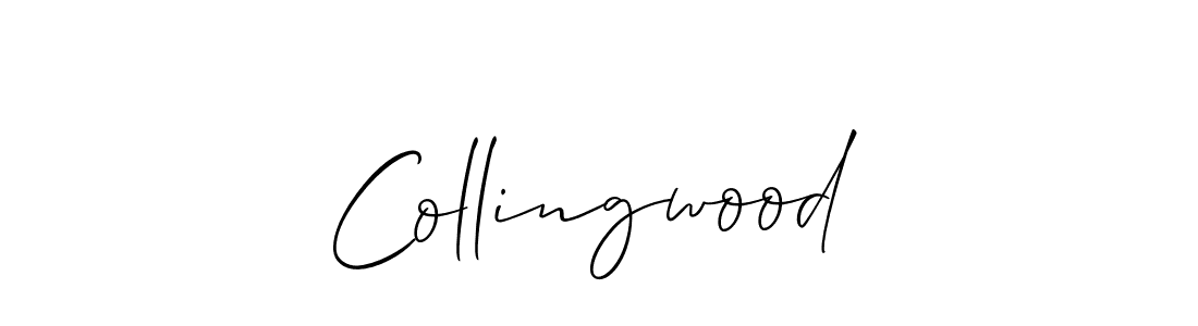 Make a beautiful signature design for name Collingwood. With this signature (Allison_Script) style, you can create a handwritten signature for free. Collingwood signature style 2 images and pictures png