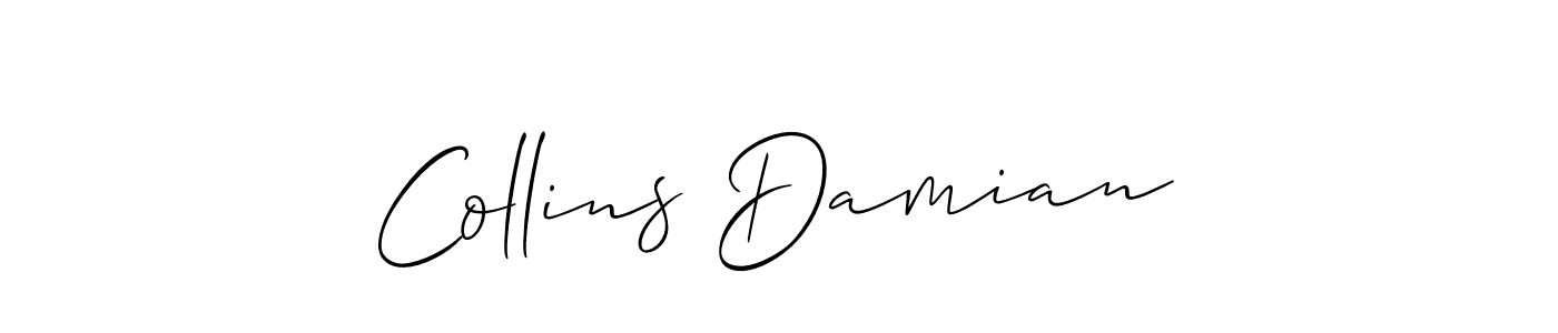 Check out images of Autograph of Collins Damian name. Actor Collins Damian Signature Style. Allison_Script is a professional sign style online. Collins Damian signature style 2 images and pictures png