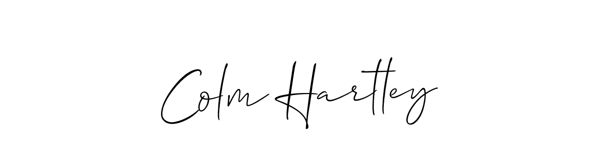The best way (Allison_Script) to make a short signature is to pick only two or three words in your name. The name Colm Hartley include a total of six letters. For converting this name. Colm Hartley signature style 2 images and pictures png