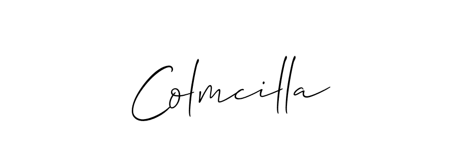 Make a beautiful signature design for name Colmcilla. With this signature (Allison_Script) style, you can create a handwritten signature for free. Colmcilla signature style 2 images and pictures png