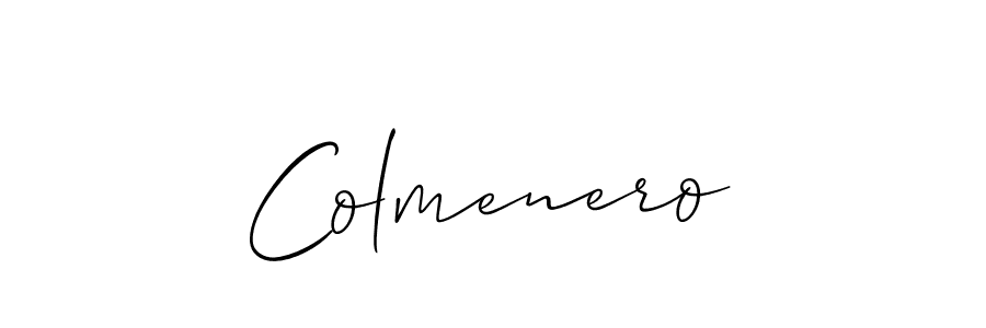 Allison_Script is a professional signature style that is perfect for those who want to add a touch of class to their signature. It is also a great choice for those who want to make their signature more unique. Get Colmenero name to fancy signature for free. Colmenero signature style 2 images and pictures png