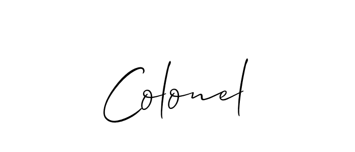 Allison_Script is a professional signature style that is perfect for those who want to add a touch of class to their signature. It is also a great choice for those who want to make their signature more unique. Get Colonel name to fancy signature for free. Colonel signature style 2 images and pictures png
