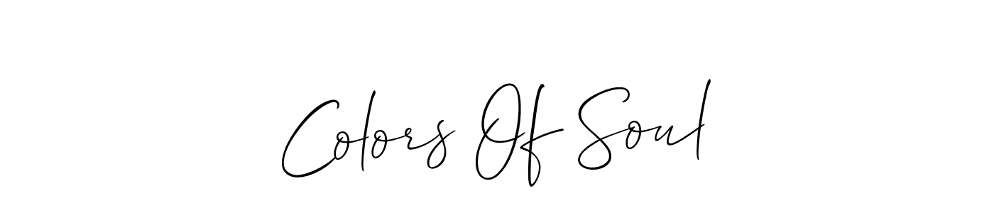 if you are searching for the best signature style for your name Colors Of Soul. so please give up your signature search. here we have designed multiple signature styles  using Allison_Script. Colors Of Soul signature style 2 images and pictures png