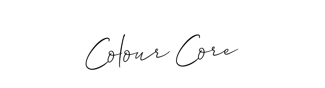 Make a beautiful signature design for name Colour Core. With this signature (Allison_Script) style, you can create a handwritten signature for free. Colour Core signature style 2 images and pictures png