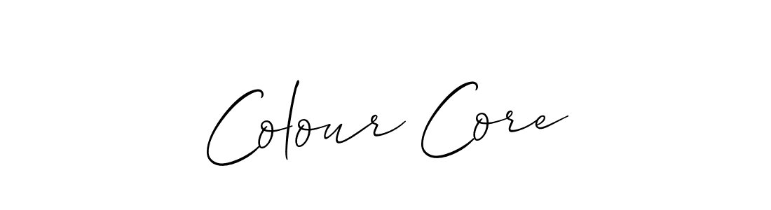 Make a beautiful signature design for name Colour Core. With this signature (Allison_Script) style, you can create a handwritten signature for free. Colour Core signature style 2 images and pictures png