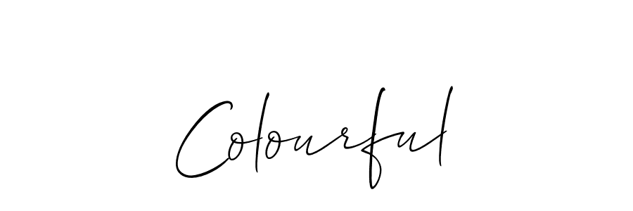 Design your own signature with our free online signature maker. With this signature software, you can create a handwritten (Allison_Script) signature for name Colourful. Colourful signature style 2 images and pictures png