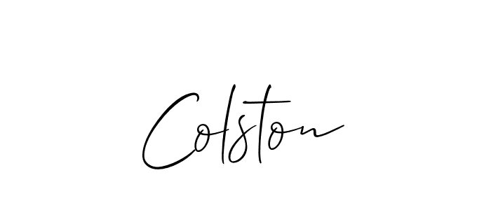 Also You can easily find your signature by using the search form. We will create Colston name handwritten signature images for you free of cost using Allison_Script sign style. Colston signature style 2 images and pictures png
