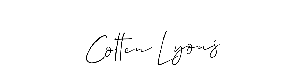 Best and Professional Signature Style for Colten Lyons. Allison_Script Best Signature Style Collection. Colten Lyons signature style 2 images and pictures png