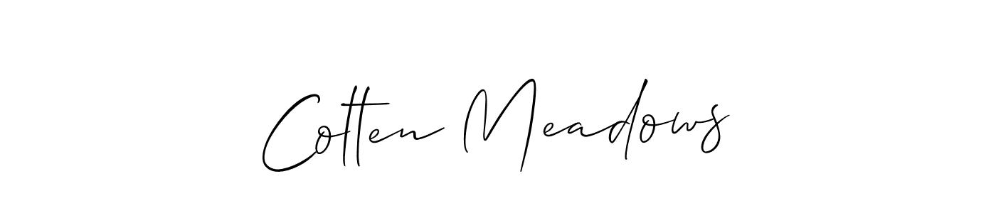 Make a beautiful signature design for name Colten Meadows. With this signature (Allison_Script) style, you can create a handwritten signature for free. Colten Meadows signature style 2 images and pictures png