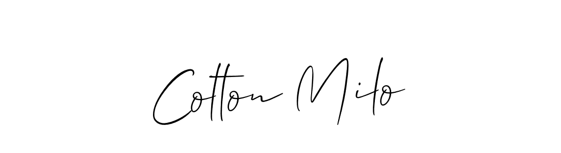 Colton Milo stylish signature style. Best Handwritten Sign (Allison_Script) for my name. Handwritten Signature Collection Ideas for my name Colton Milo. Colton Milo signature style 2 images and pictures png