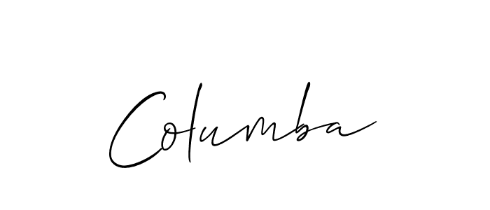 Best and Professional Signature Style for Columba. Allison_Script Best Signature Style Collection. Columba signature style 2 images and pictures png