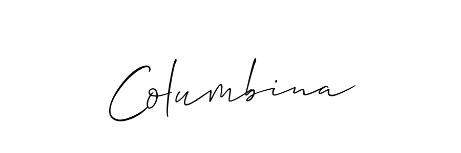 Create a beautiful signature design for name Columbina. With this signature (Allison_Script) fonts, you can make a handwritten signature for free. Columbina signature style 2 images and pictures png