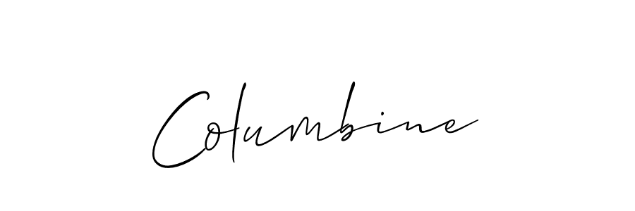 Make a beautiful signature design for name Columbine. With this signature (Allison_Script) style, you can create a handwritten signature for free. Columbine signature style 2 images and pictures png