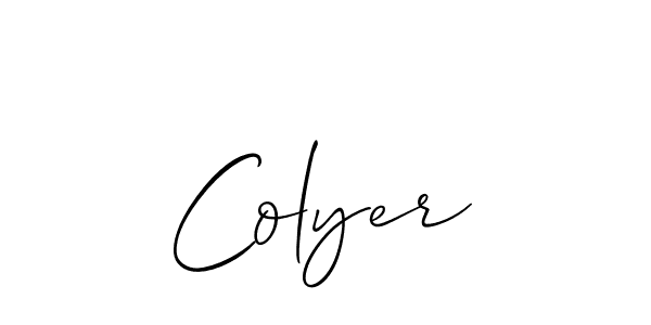 Once you've used our free online signature maker to create your best signature Allison_Script style, it's time to enjoy all of the benefits that Colyer name signing documents. Colyer signature style 2 images and pictures png