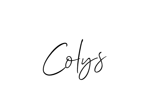 if you are searching for the best signature style for your name Colys. so please give up your signature search. here we have designed multiple signature styles  using Allison_Script. Colys signature style 2 images and pictures png