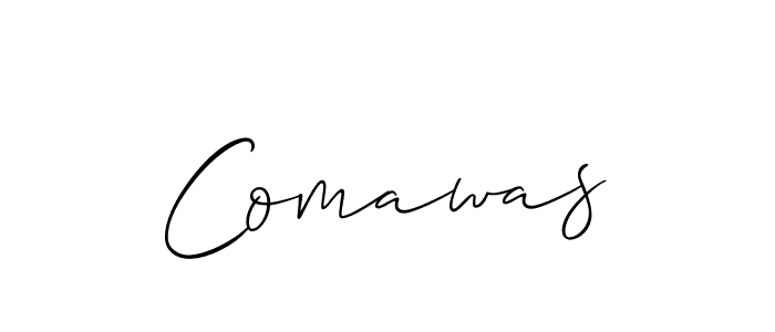 Use a signature maker to create a handwritten signature online. With this signature software, you can design (Allison_Script) your own signature for name Comawas. Comawas signature style 2 images and pictures png