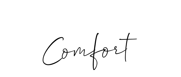 Create a beautiful signature design for name Comfort. With this signature (Allison_Script) fonts, you can make a handwritten signature for free. Comfort signature style 2 images and pictures png