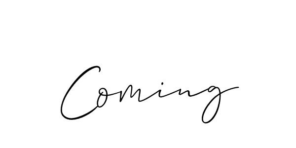 Here are the top 10 professional signature styles for the name Coming. These are the best autograph styles you can use for your name. Coming signature style 2 images and pictures png