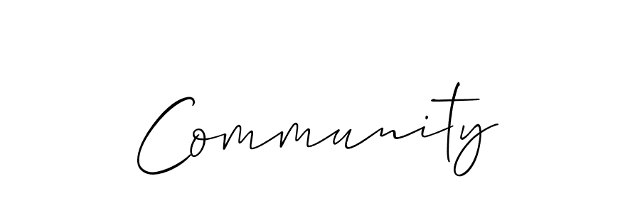 How to make Community name signature. Use Allison_Script style for creating short signs online. This is the latest handwritten sign. Community signature style 2 images and pictures png