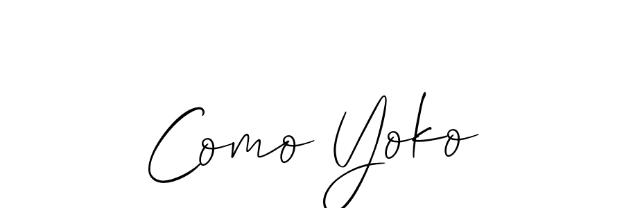How to make Como Yoko signature? Allison_Script is a professional autograph style. Create handwritten signature for Como Yoko name. Como Yoko signature style 2 images and pictures png