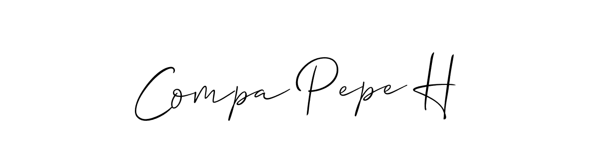 How to Draw Compa Pepe H signature style? Allison_Script is a latest design signature styles for name Compa Pepe H. Compa Pepe H signature style 2 images and pictures png