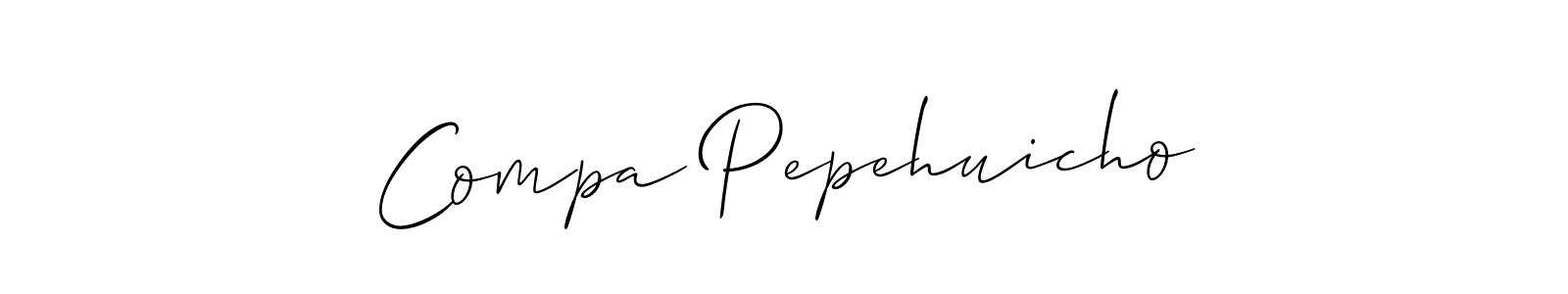 How to Draw Compa Pepehuicho signature style? Allison_Script is a latest design signature styles for name Compa Pepehuicho. Compa Pepehuicho signature style 2 images and pictures png