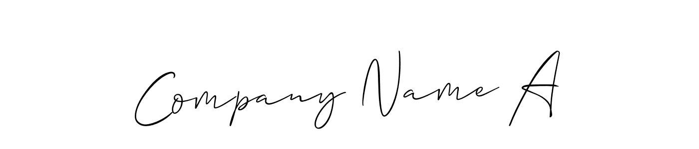 How to make Company Name A name signature. Use Allison_Script style for creating short signs online. This is the latest handwritten sign. Company Name A signature style 2 images and pictures png