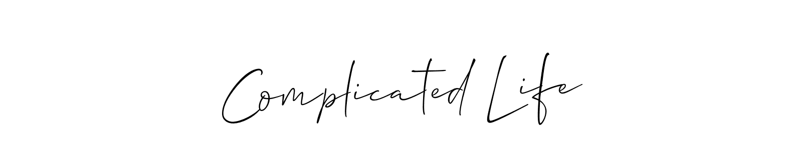 Once you've used our free online signature maker to create your best signature Allison_Script style, it's time to enjoy all of the benefits that Complicated Life name signing documents. Complicated Life signature style 2 images and pictures png